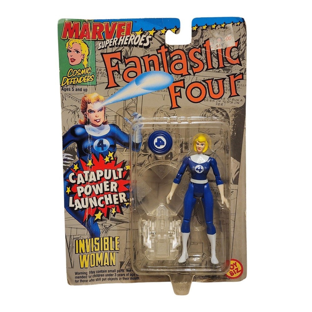 🔥1992 Toy Biz Fantastic Four Vanishing Color Change Invisible Woman‎ Figure MOC